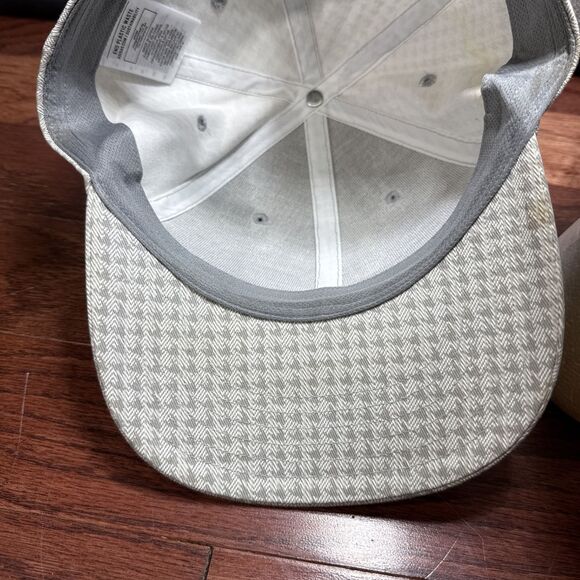Adidas Golf Houndstooth Snapback Hat Cap Gray Adjustable - Picture 3 of 6